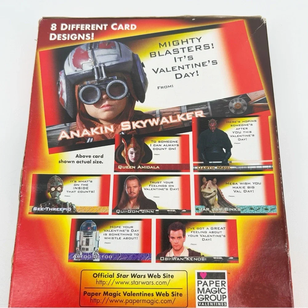 NIB Star Wars Episode I The Phantom Menace Valentines Cards - READ
